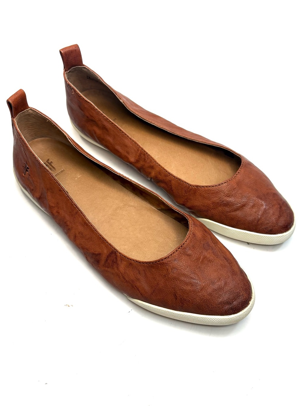 Frye Brown Leather Flats | 9M